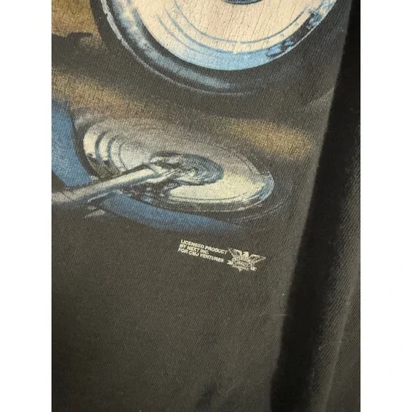 Vintage American Biker Wolf Motorcycle T Shirt 3XL Black Spirit of the Free - Picture 3 of 6